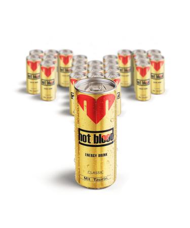 Hot Blood Energy Drink pack of 24 incl singleuse deposit 24 x 250 ml