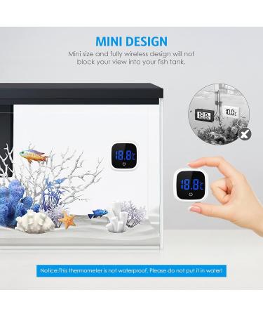 Brifit Mini Digital Aquarium Thermometer 2 Pieces - Precision LED Touch Screen for Freshwater & Marine Aquariums - Buy Online on GoSupps.com