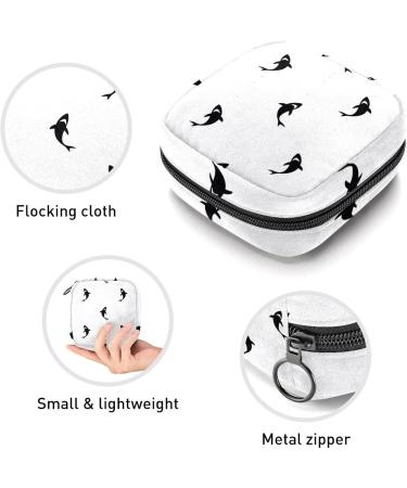 Women's Black Storage Pockets Stillpad Holder | Portable Period Kit for Girls | Tiddler Fish Feminine Product Bag - Buy Online on GoSupps.com