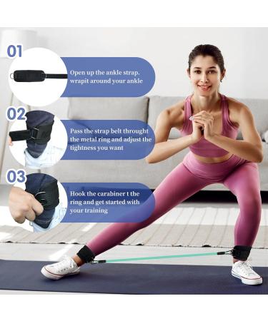 Ankle Resistance Bands with Cuffs | Leg & Glute Training Kits | Fitness Equipment for Men & Women - Buy Online on GoSupps.com