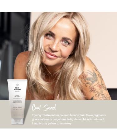 Four Reasons Color Mask - Cool Sand Blonde | Vegan Color Depositing Conditioner & Toning Treatment | 27 Shades | Semi-Permanent Hair Dye - 6.76 fl oz - Buy Online on GoSupps.com