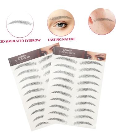 Baluue 24 Pcs Eyebrow Stickers Eyebrows Cosmetics Waterproof Eyebrow Tattoos Eyebrow Grooming Cejas Soy Ink - Buy Online on GoSupps.com