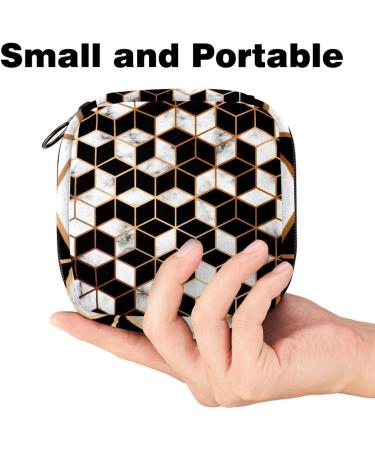 Stylish Storage Bags for Women's Essentials | Geometric Pattern | Portable Menstrual Pad Tampon & Bandage Holder - Buy Online on GoSupps.com
