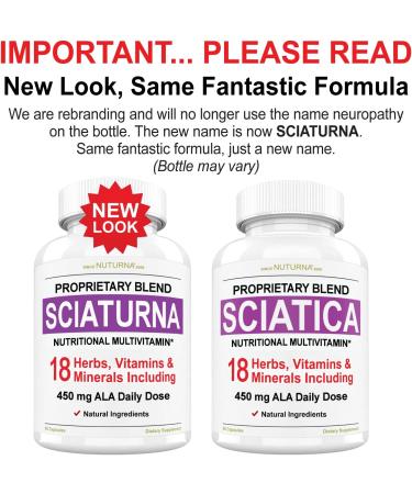 Sciatica Relief Blend with Alpha Lipoic Acid - Natural Vitamins for Lower Lumbar, Back, Hip, Thigh, Leg, Foot - 90 Capsules - Buy Online on GoSupps.com