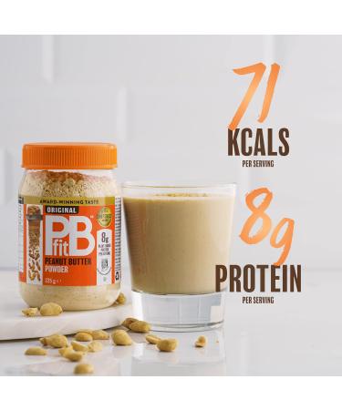 PBfit Peanut Butter Powder - High Protein Gluten Free Nut Butter Spread - 225g - Buy Online on GoSupps.com