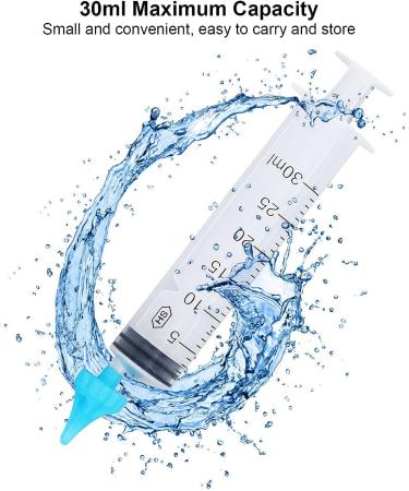 Portable Ear Irrigation Syringe Set - 4pcs Flared Head Soft Tip 20ml 30ml - Buy Online on GoSupps.com