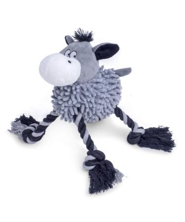 Petface Farmyard Buddies Noodle Donkey Plush Dog Toy 1 Count (Pack of 1) Noodle Donkey