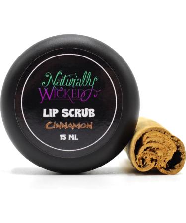 Naturally Wicked Cinnamon Lip Scrub - Natural & Vegan Exfoliant (15ml) - Buy Online on GoSupps.com