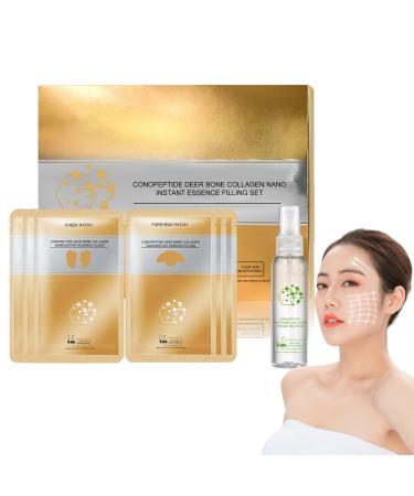 New Instant Skin Essence Collagen Set Spiral Peptide Deer Bone Collagen Essence Kit Reduces Fine Lines and Wrinkles Moisturizes Firms Skin Restores Elasticity (1set)