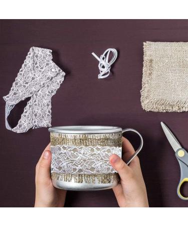 VGOODALL 3 Inch White Lace Ribbon - 10 Yards Elastic Floral Lace Trim for DIY Crafts and Wedding Decor - Buy Online on GoSupps.com
