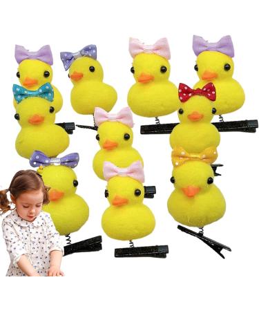 Little Duck Hairpin - Cartoon Plush Hairpin Set Ducks Tresses Pin | Strands Accessory with Waterfowl Shaped Design Funny Cartoons Drake Plushier Curls Pining Sets for Children Girls 2.56 Inches Bow tie style - Buy Online on GoSupps.com