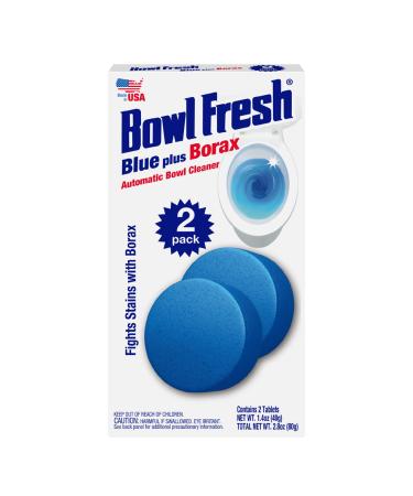 Bowl Fresh Blue plus Borax Automatic Toilet Bowl Cleaner Tablets Toilet Freshener Tablets with Borax 2 Count