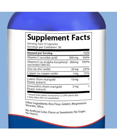 Doctor s Advantage Macular Shield Eye Vitamins 120 Capsules | Lutein and Zeaxanthin Supplements with AREDS 2 Ingredients for Macular Degeneration Support  - Buy Online on GoSupps.com