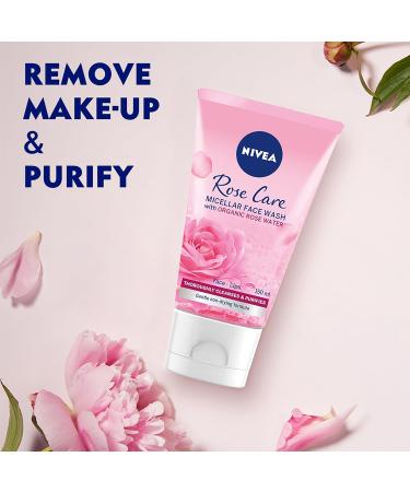  NIVEA NIVEA MicellAIR Pack of 6 Micellar Facial Cleansing Gels Rose Micellar (150 ml) Micellar Cleansing Water with a Soothing Rose Scent - Buy Online on GoSupps.com
