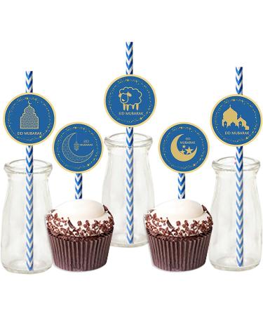 Eid Paper Straw Decor - Multi-Functional of Tableware for Supply Pattern Exquisite Straw - Supplies Decorative Straws Drinking Straws Hondony - Buy Online on GoSupps.com