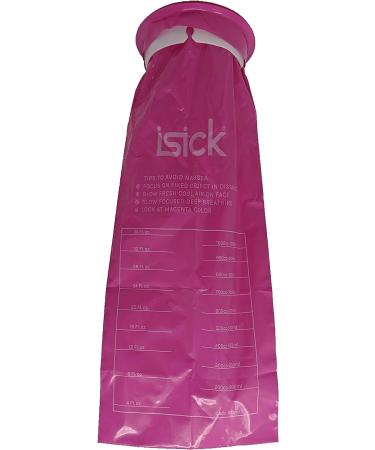 Premium 1000ml iSick Vomit Bags 48pk - Soothing Pink for Morning Sickness, Kids, Taxis, Drivers - Portable & No Mess - Medical Grade - Buy Online on GoSupps.com
