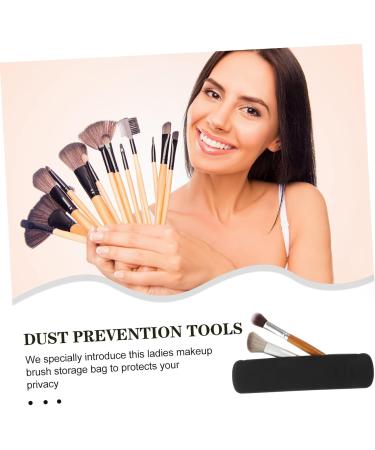 FRCOLOR Silicone Makeup Brush Bag - 2pcs Travel Storage Holder for Artists | Portable Black Makeup Tool Case - Buy Online on GoSupps.com