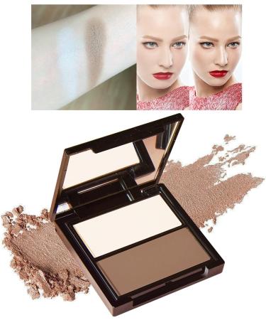 2 Colors Natural Contouring Powder Face And Neck Daily Use Contouring Foundation Sweatproof Brightening Suitable For All People Freckles Makeup Tutorial (C One Size) 1 count (Pack of 1) C - Buy Online on GoSupps.com