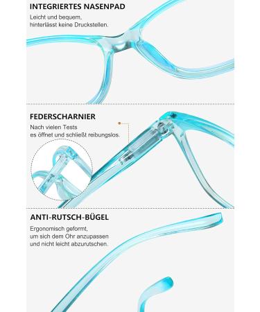 Shop Lanomi Classic Blue Light Filter Reading Glasses - UV400 Protection 4-Pack Cats Sight Rectangle 4.0 Diopters Anti-Blue Light Visual Aid - Buy Online on GoSupps.com