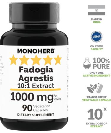 Fadogia Agrestis Extract 1000 mg - 90 Vegetarian Capsules | Optimize Health & Wellness | International Shipping Available - Buy Online on GoSupps.com