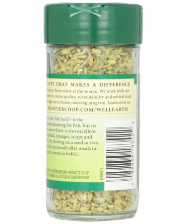 Frontier Culinary Whole Fennel Seed, 1.41 oz - Premium Spice for Cooking & Baking - Buy Online on GoSupps.com