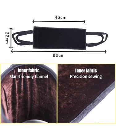 Thickened Patient Lift Sling Transfer Gait Belt with Handles for Disabled and Paralysis Elderly Ideal for Bed Wheelchair and Car Double Handle Design Brown/Black - Buy Online on GoSupps.com