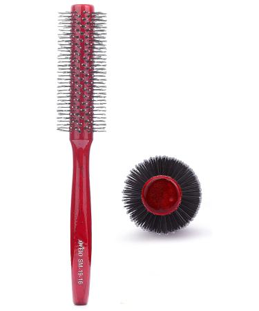 Small Round Hair Brush for Blow Drying with Soft Nylon Bristles, 1.5 Inch, Roller Curling Styling Volume Hairbrush for Men and Women Short Thin Curly Hair 1.5 Inch (Pack of 1)