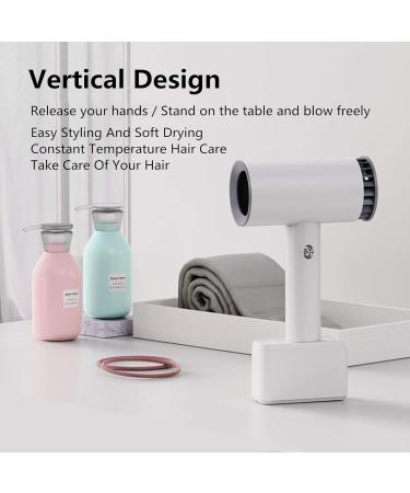 Cordless Hairdryer 350W Rechargeable Wireless Hair Dryer with Hot Air & Cold Air Blow Dryer for Indoor & Outdoor White - Buy Online on GoSupps.com
