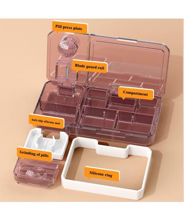 Portable Pill Cutter & Splitter - Multi-Function Pill Crusher for Small & Large Vitamins - Red - Buy Online on GoSupps.com