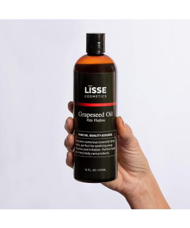 Lisse 100% Pure Grapeseed Oil - Batch Tested & Third-Party Verified - For All Skin Types - Buy Online on GoSupps.com