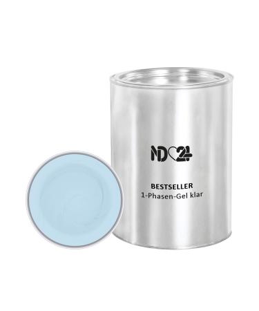 1-Phase Gel Clear Medium Viscosity - 3in1 Easy Allround UV Nail Gel - Made in Germany (1000ml)