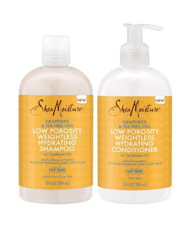 SheaMoisture Low Porosity Protein-Free Set w/Baobab & Tea Tree Oils     Includes 13 oz. Shampoo & 13 oz. Conditioner - Buy Online on GoSupps.com