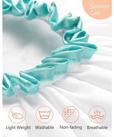 Mikimini White Shower Hood for Women & Girls - 2-Pack Double Waterproof Reusable & Washable Soft & Convenient - Buy Online on GoSupps.com