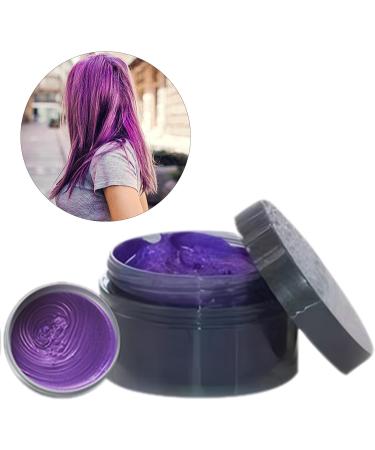 Temporary Hair Dye Color Disposable Water Soluble Hair Wax Color Quick Drying Wash Out Hair Color Temporary Hair Color for Kids Women Men Use Purple - Buy Online on GoSupps.com