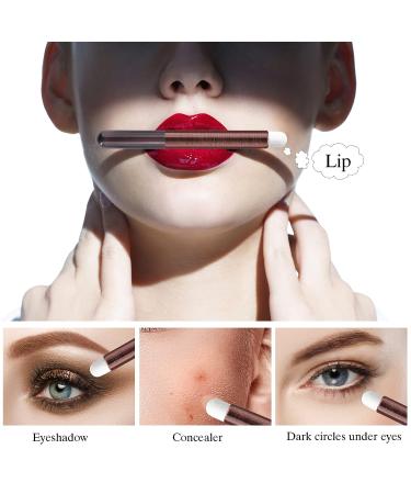 3PCS Lip Brush Set with Tubes | Multi-purpose Lip & Eye Makeup Brushes | Brown Brushed Applicator Tool Kit - Buy Online on GoSupps.com