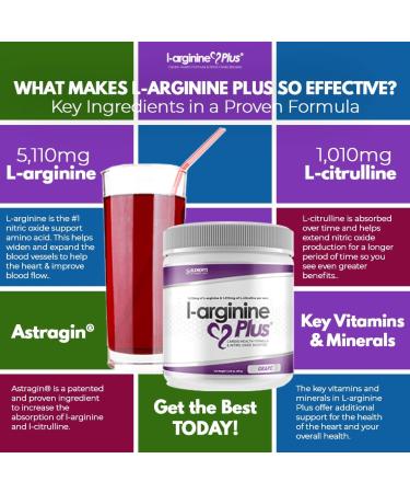 L-arginine Plus Supplement | 5110mg L-arginine & 1010mg L | 13.4 oz Bottle - Buy Online on GoSupps.com