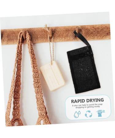 Healeved 20 Pcs Soap Foaming Shower Foaming Scrub Exfoliating Net Nylon Fiber Black - Buy Online on GoSupps.com