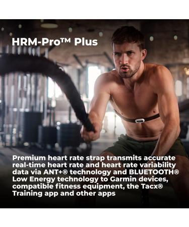 Garmin HRM-Pro Plus Premium Chest Strap Heart Rate Monitor, Captures Running Dynamics - Buy Online on GoSupps.com