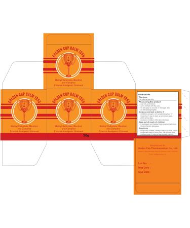 Golden Cup Balm - Herbal Thai Ointment 50g | Natural Pain Relief | International Shipping - Buy Online on GoSupps.com