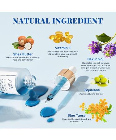 ANAI RUI Bakuchiol Blue Tansy Night-Repair Facial Oil | Natural Retinol Alternative for Deep Wrinkles & Fine Lines | Hydrating & Soothing | 1 FL.OZ - Buy Online on GoSupps.com