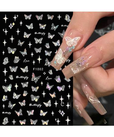 Buy BSBTBZ Butterfly 3D Self-Adhesive Nail Art Stickers | Shiny Glitter Decals for Women & Girls | Waterproof Glossy Finish | Perfect for Home & Salon Use - International Shipping Available - Buy Online on GoSupps.com