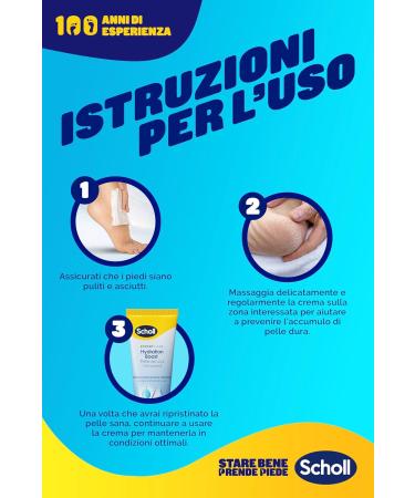  Dr. Scholl's Scholl Hydration Boost Foot Cream enriched with Urea Glycerin and Skin Conditioning Complex to deeply moisturize dry skin for softer smoother feet 75 ml - Buy Online on GoSupps.com