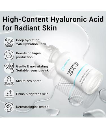 Hyaluronic Acid 2% + B5 Hydration Support Formula Hyaluronic Acid Serum For Face - Large 30ml/1oz 1 Fl Oz (Pack of 1) - Buy Online on GoSupps.com