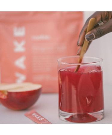 Wake Natural Energy Drink Powder - Stress Relief & Brain Supplement for Focus Memory Metabolism & Mood Boost - Ashwagandha B12 & B Complex - Pomegranate Apple (30 Servings - Buy Online on GoSupps.com
