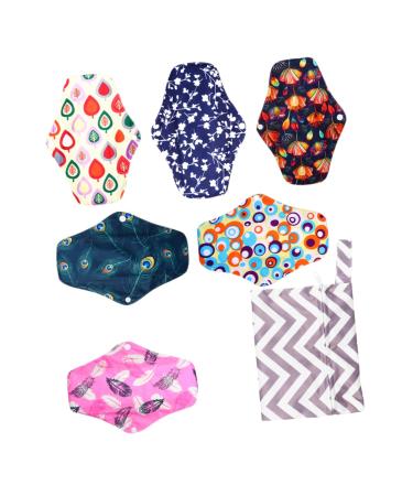 Frcolor 6st Storage bag for women's bandages menstrual tinge made of charcoal portable women's sords made of carbon fiber coal mama clothing pads washable waterproof fabric