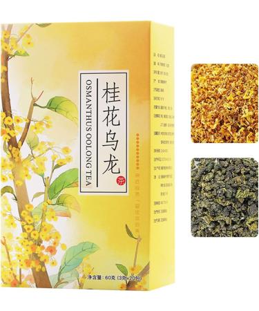 plplaaoo Leaf Tea Natural Leaf Naturally Caffeine-free 20 Count Tea Oolong Osmanthus Fragrans Flower Leaves Triangle Bag for Home Office Eyes Brighten Liver Cleanse Tea tea camomile Tea Tea Pack - Buy Online on GoSupps.com