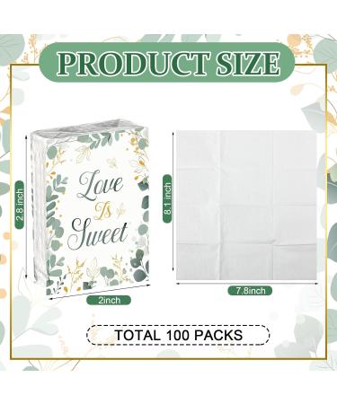 100 Pack Wedding Facial Tissues Love is Sweet Individual Pocket Tissue Travel Tissue Items for Wedding Welcome Bag Stuffers 3 Ply Tissues for Guest Graduation Ceremony 8 Sheets Each 2 x 2.8 Inch - Buy Online on GoSupps.com