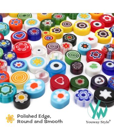 Youway Style Mosaic Glass Tiles for Crafts - Assorted Flower Beads Art Kit for Adults (114g/4 oz) - Buy Online on GoSupps.com