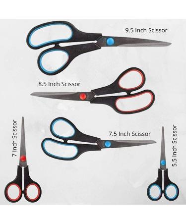 5 x Ultra Sharp Stainless Steel Scissors - Ergonomic Comfort Handles for Precision Cutting - International Shipping Available - Buy Online on GoSupps.com