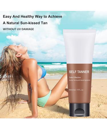 Gradual Tan Moisturiser 60ml - Gradual Tanning Cream - Self Tanning Lotion - Sunbed Cream - Tanning Accelerator - Sunless Tanning with Natural Ingredients - Fast-Absorbing - Moisturising Skin - Buy Online on GoSupps.com